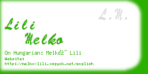 lili melko business card